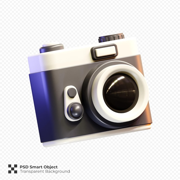 Camera 3d render illustratie geïsoleerde premium psd