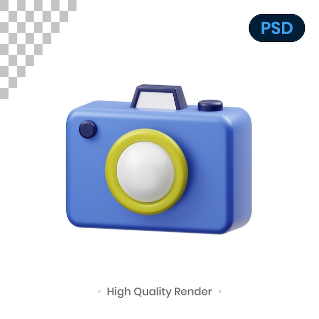 Camera 3d render illustration premium psd