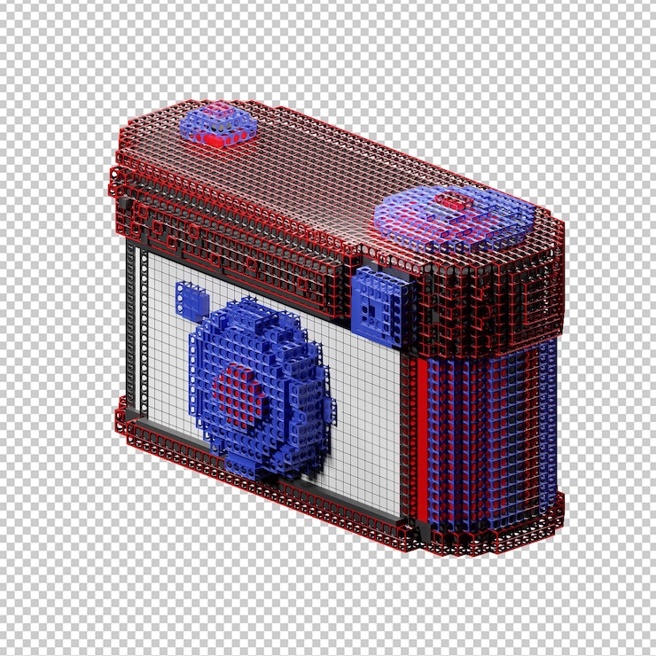 PSD камера. 3d структура иллюстрации