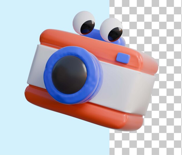 PSD camera 3d travel and vacation icon