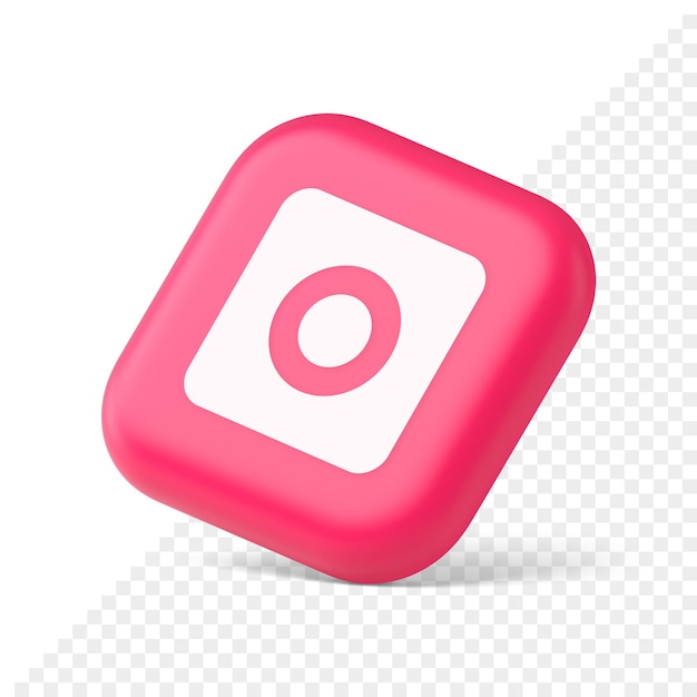 Camera foto video-opnameknop multimedia content creatie webapplicatie 3d isometrisch pictogram