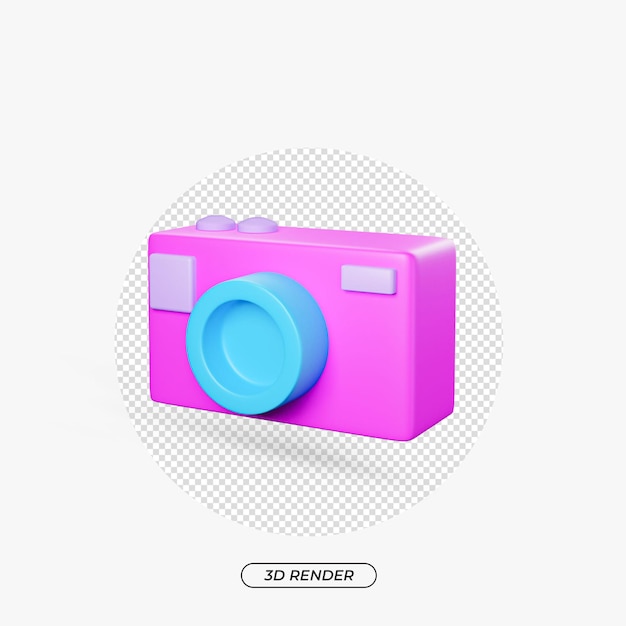 camera icon 3d rendering