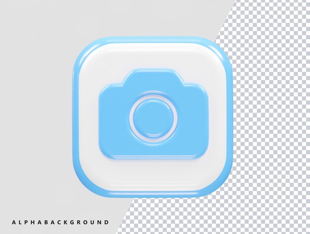 PSD elemento di rendering 3d dell'icona della fotocamera