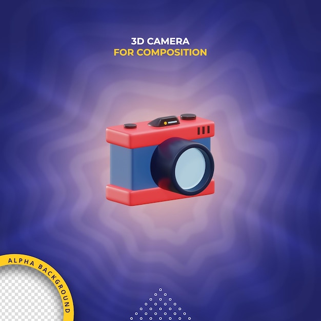 Camera illustration designs 3d render