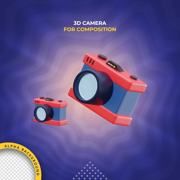 Дизайн иллюстрации камеры 3d рендеринг
