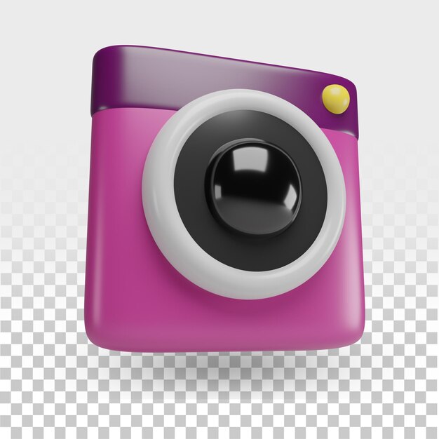 Fotocamera insta icona rendering 3d