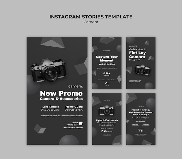 PSD camera instagram stories