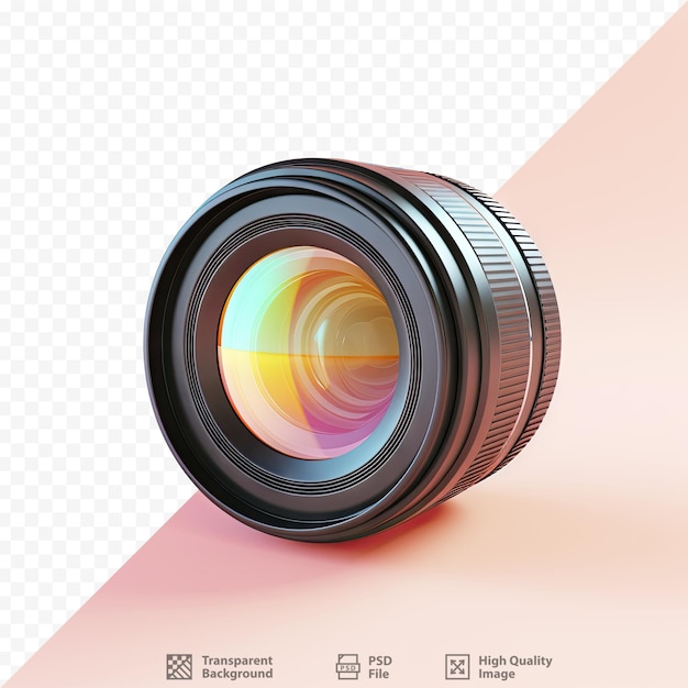 Camera lens on dark surface