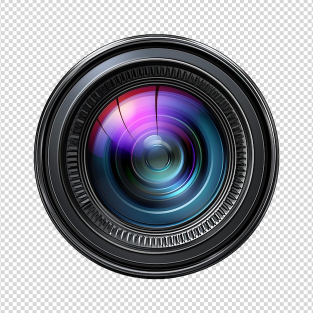 PSD camera lens isolated