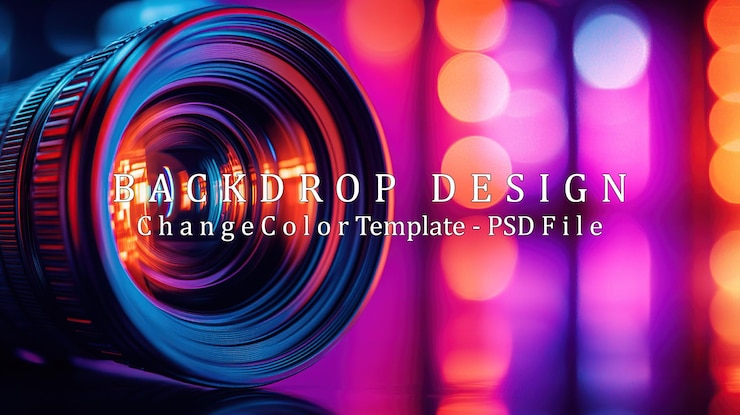 PSD camera lens with colorful bokeh