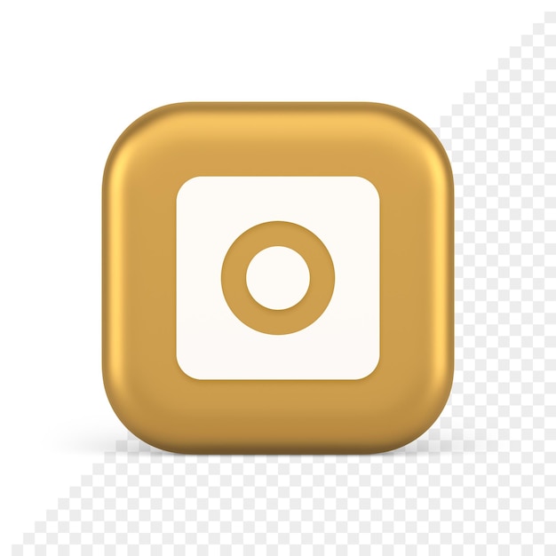 Camera photo video shooting button multimedia content creation web application 3d icon