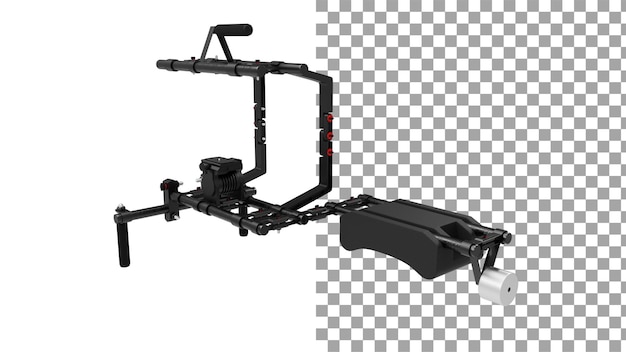 Camera rig angle view without shadow 3d render