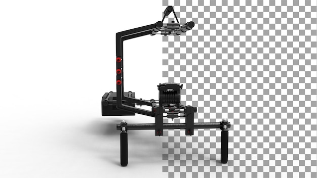 Camera rig front view with shadow 3d render