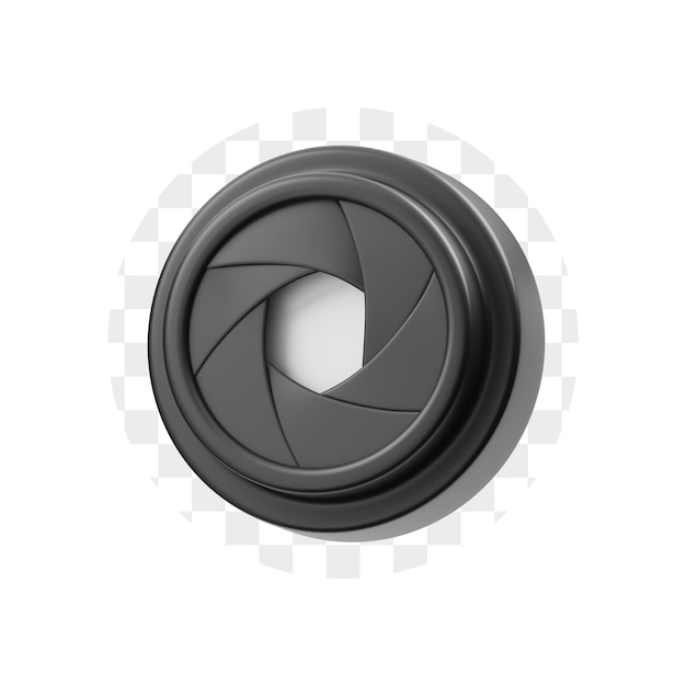 PSD camera shutter 3d icon premium psd