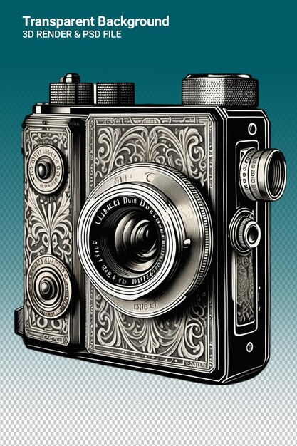 PSD a camera that has a design on it