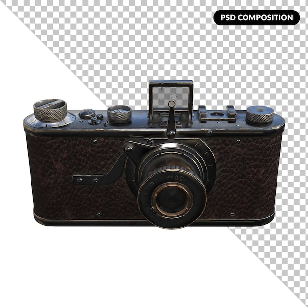 Camera vintage geïsoleerd 3d-rendering