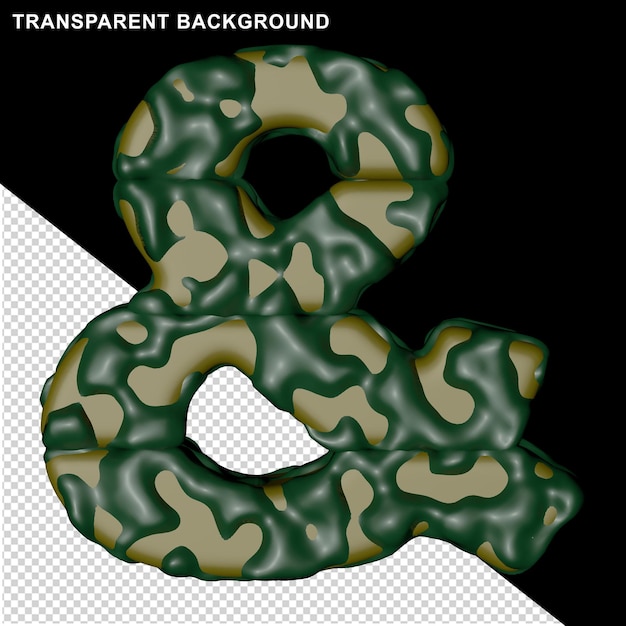 Camouflage symbols. 3d symbol