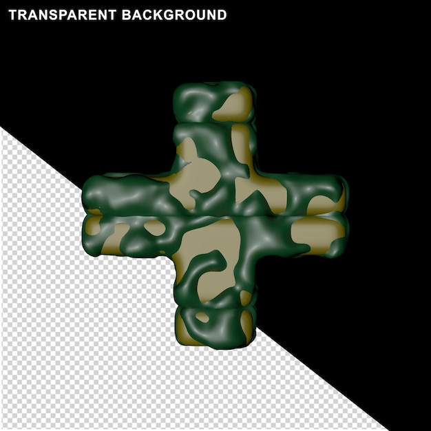 Camouflage symbols. 3d symbol