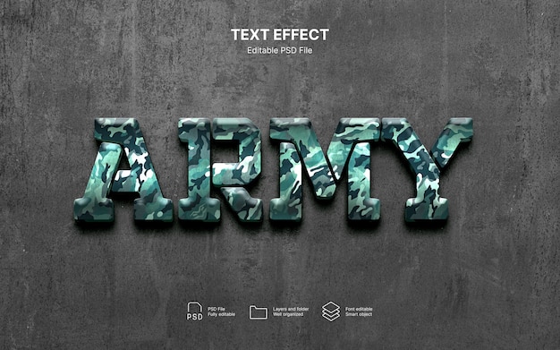 PSD camouflage   text effect