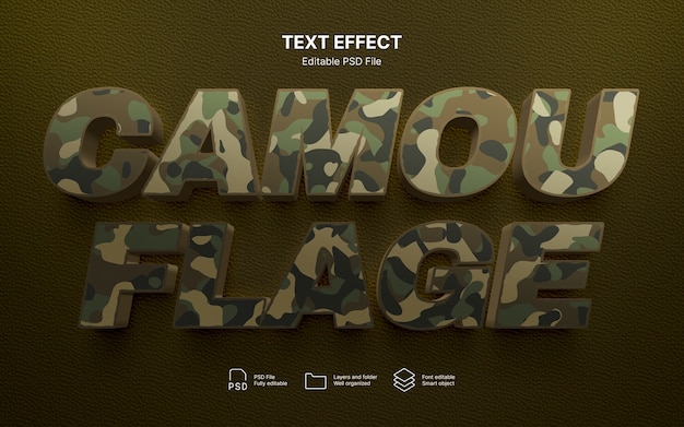 PSD camouflage   text effect