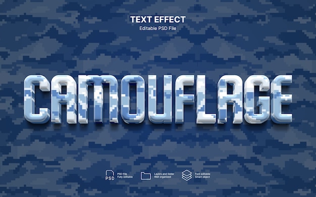 PSD camouflage  text effect