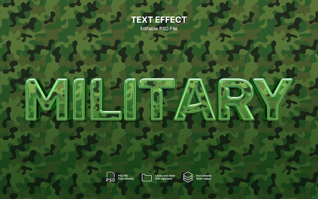 PSD camouflage  text effect