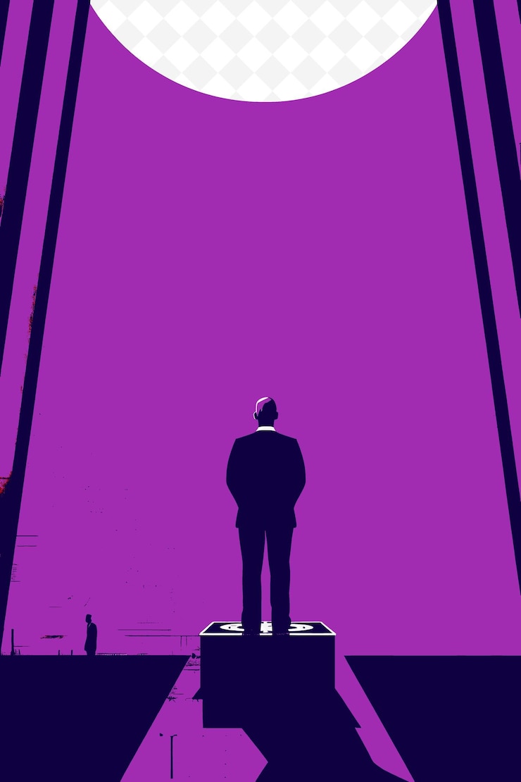 PSD campaign launch of a presidential candidate with bitcoin log flat illustration election campaign