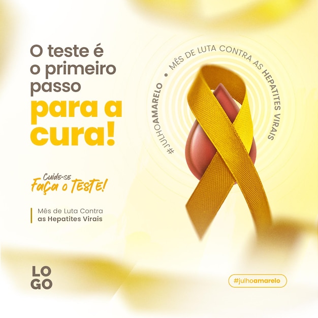 Campanha julho amarelo mes de luta contra as hepatites virais