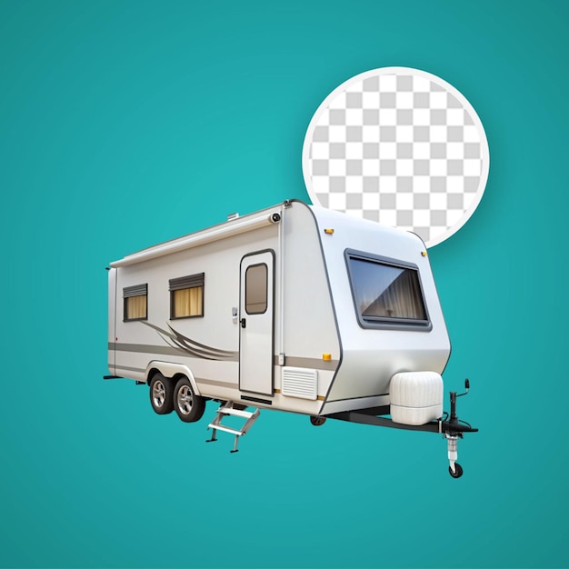 PSD camper van vehicle isolated