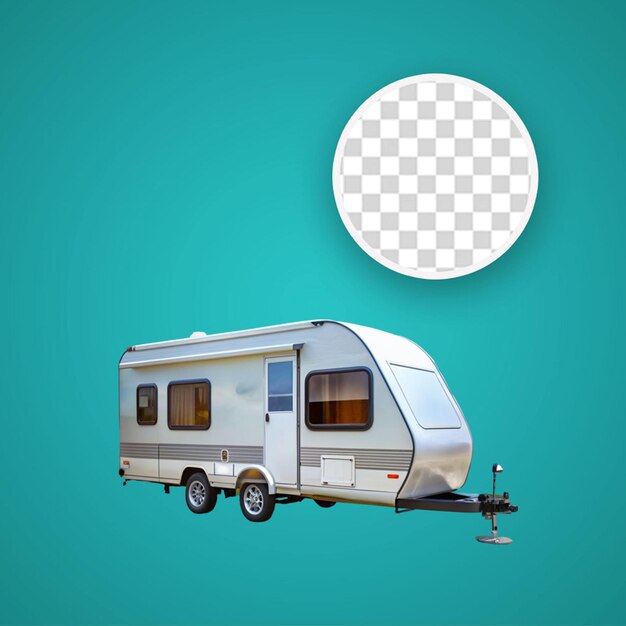 PSD camper van vehicle isolated