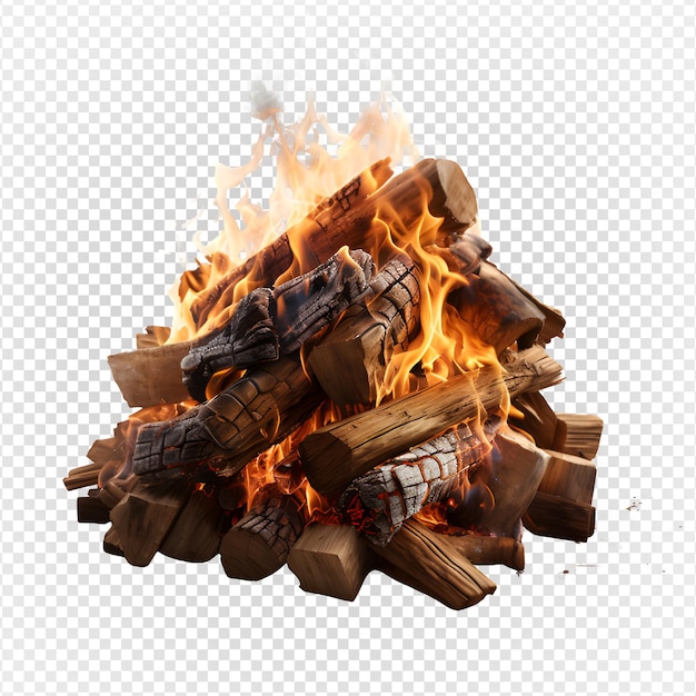 PSD campfire isolated on transparent background bonfire png generative ai