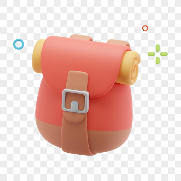 キャンプバッグの3Dイラスト