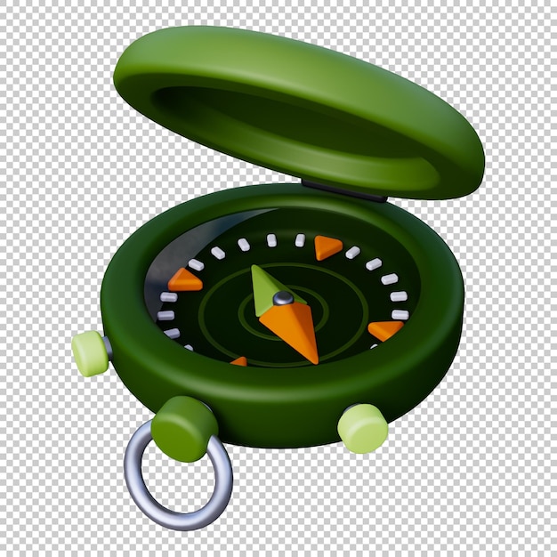 Camping compass 3d icon