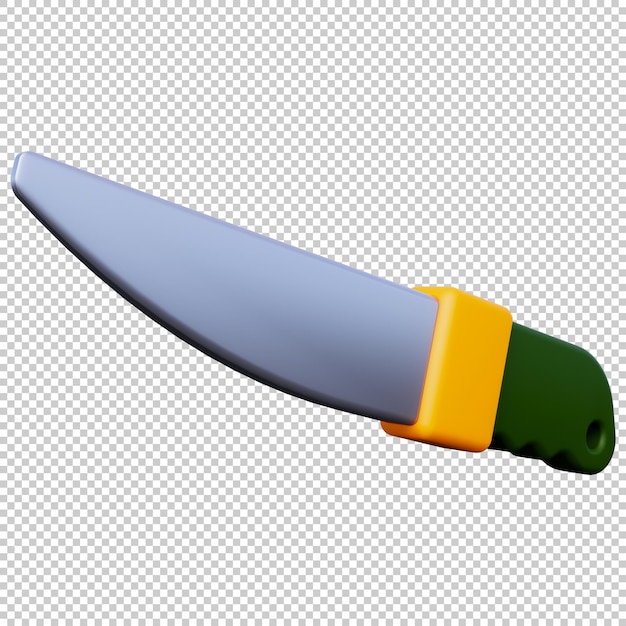 PSD camping knife 3d icon