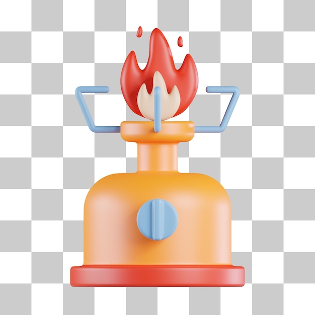 Camping stove 3d icon