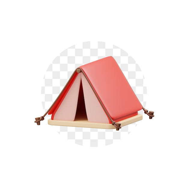 Camping tent 3D illustratie Premium Psd