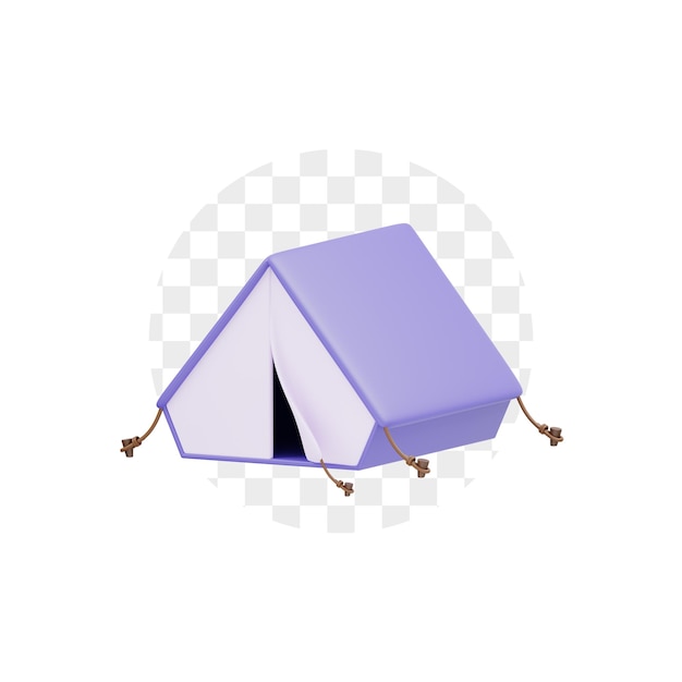 Camping Tent 3D Illustration Premium Psd