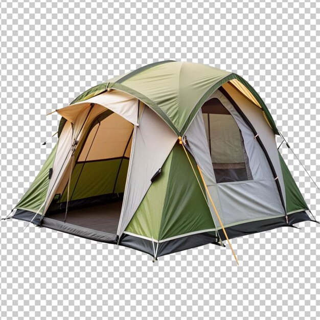 PSD camping tent on transparent background