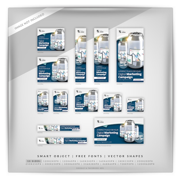 Can business marketing google banner set