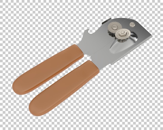 PSD Консервный нож на прозрачном фоне 3d рендеринг иллюстрации