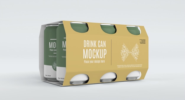 Can packaging design mockup