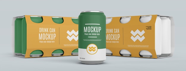 PSD can packaging design mockup