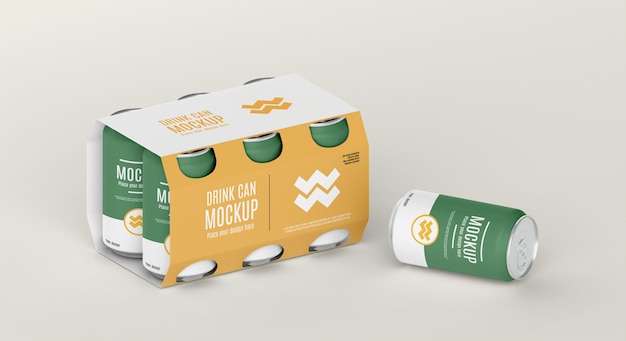 PSD can packaging design mockup