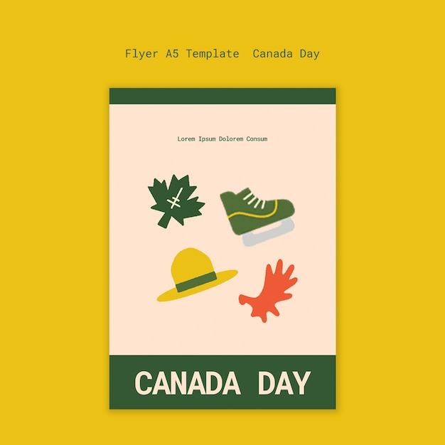 PSD canada day celebration poster template