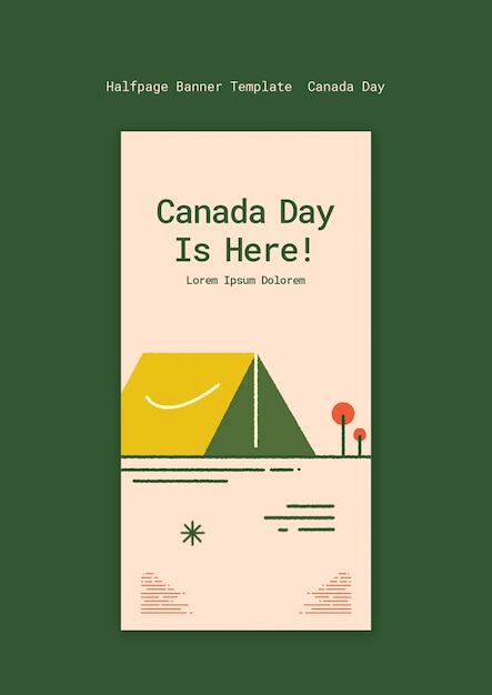 PSD modello di celebrazione della giornata del canada