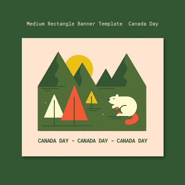 PSD canada day celebration template