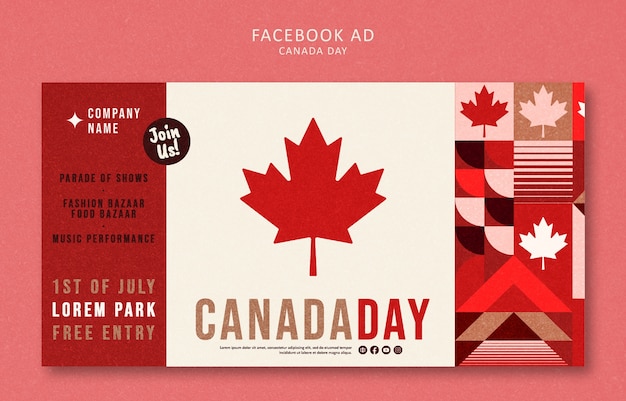 PSD canada day template design