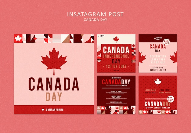 PSD canada day template design