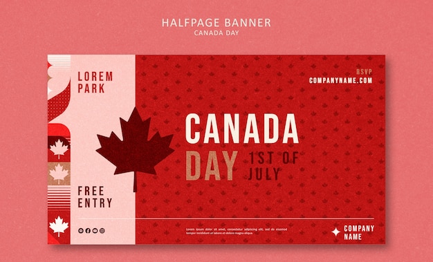 PSD canada day template design