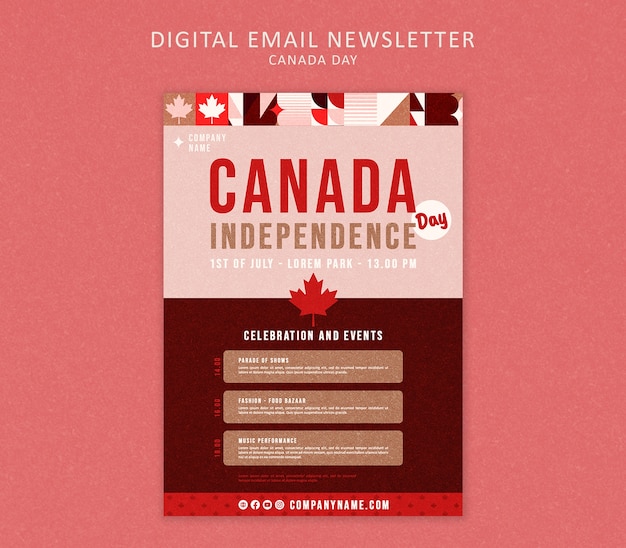 PSD canada day template design